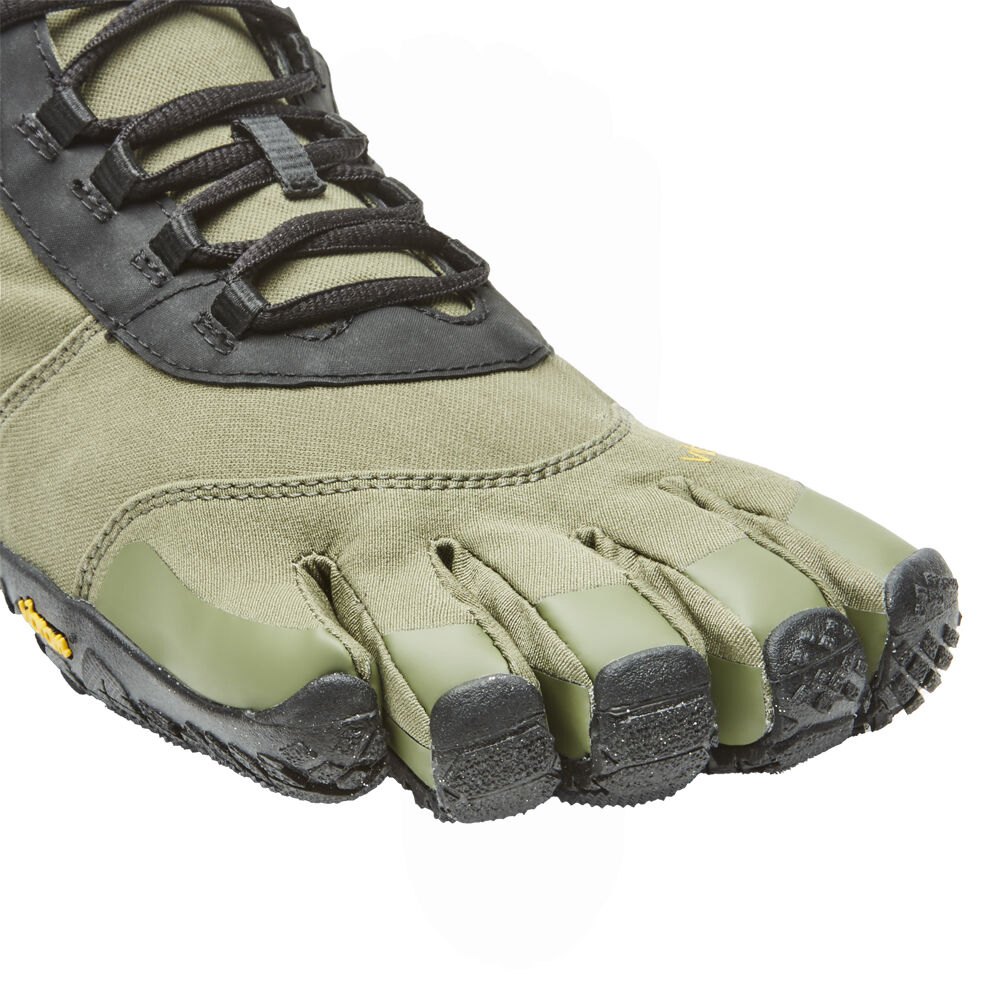 Vibram Five Fingers Mens V-Trek Insulated - Barefoot Shoes Olive - SER265401